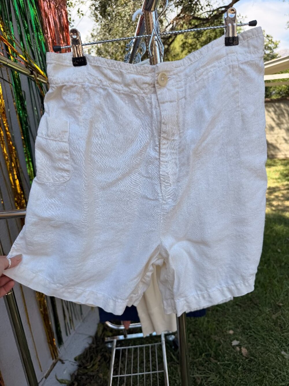 Older Brother Cotton Elastic Trouser Shorts - Natural